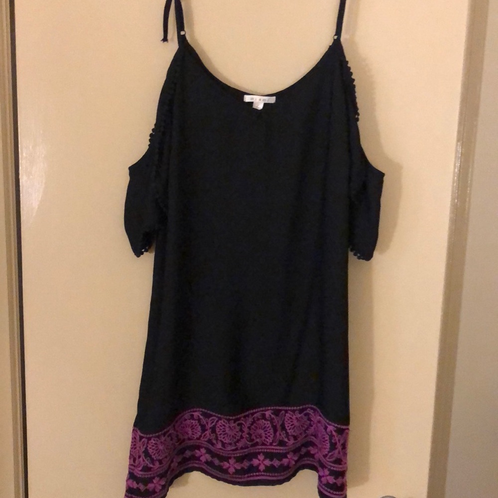 Black and purple dress